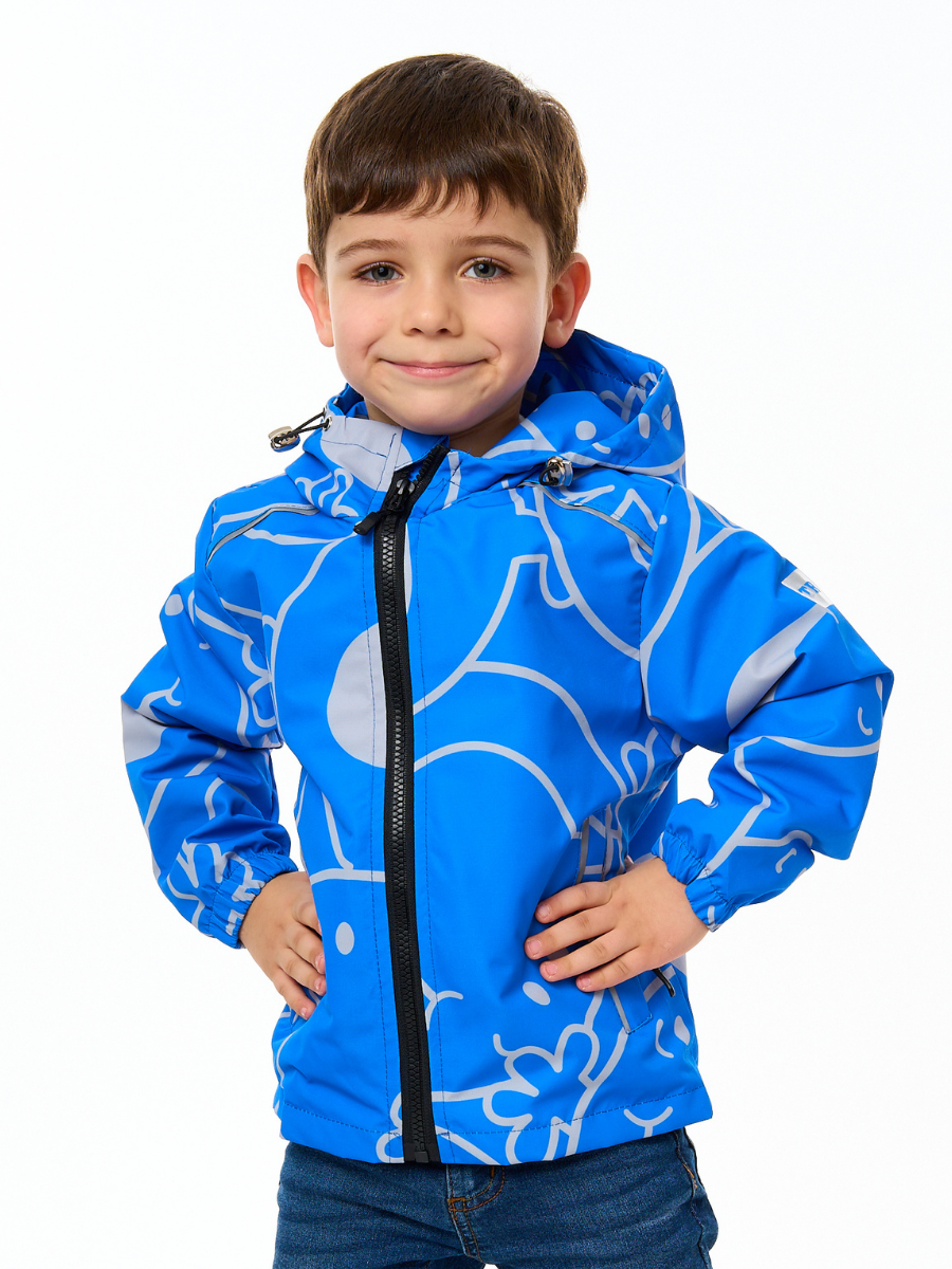 Изображение товара Демисезонная ветровка для мальчика RuStyle 110 яркий принт со смайлами