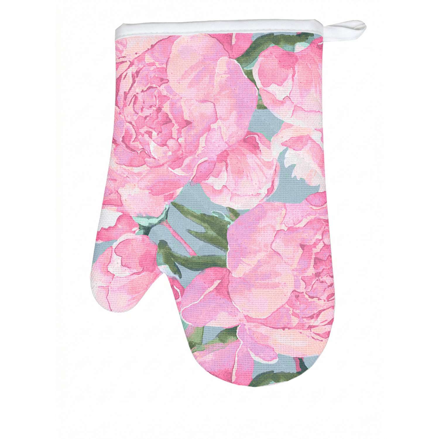 Рукавица кухонная Русский дом Пионы 18*28см - фото 1