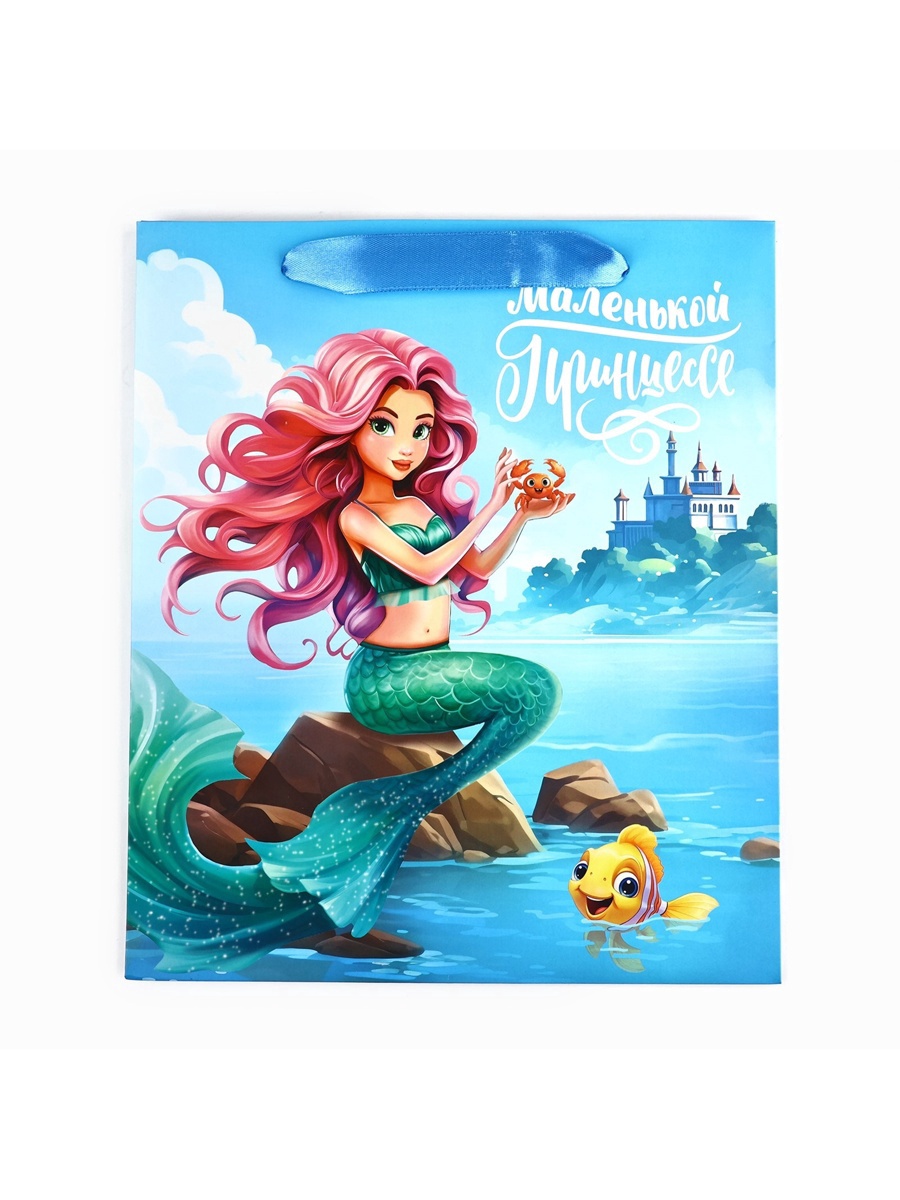 Пакет ламинированный Дарите Счастье Русалочка с тишью и открыткой ML 23 × 27 × 115 - фото 9