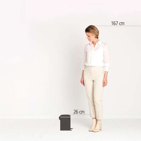 Бак мусорный Brabantia NewIcon с педалью белый 3л 112126