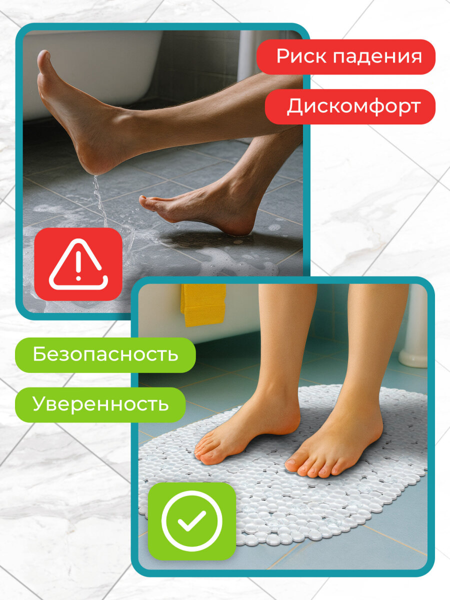 Коврик для ванной PRIMILA Капли 39 x 69 см - фото 5