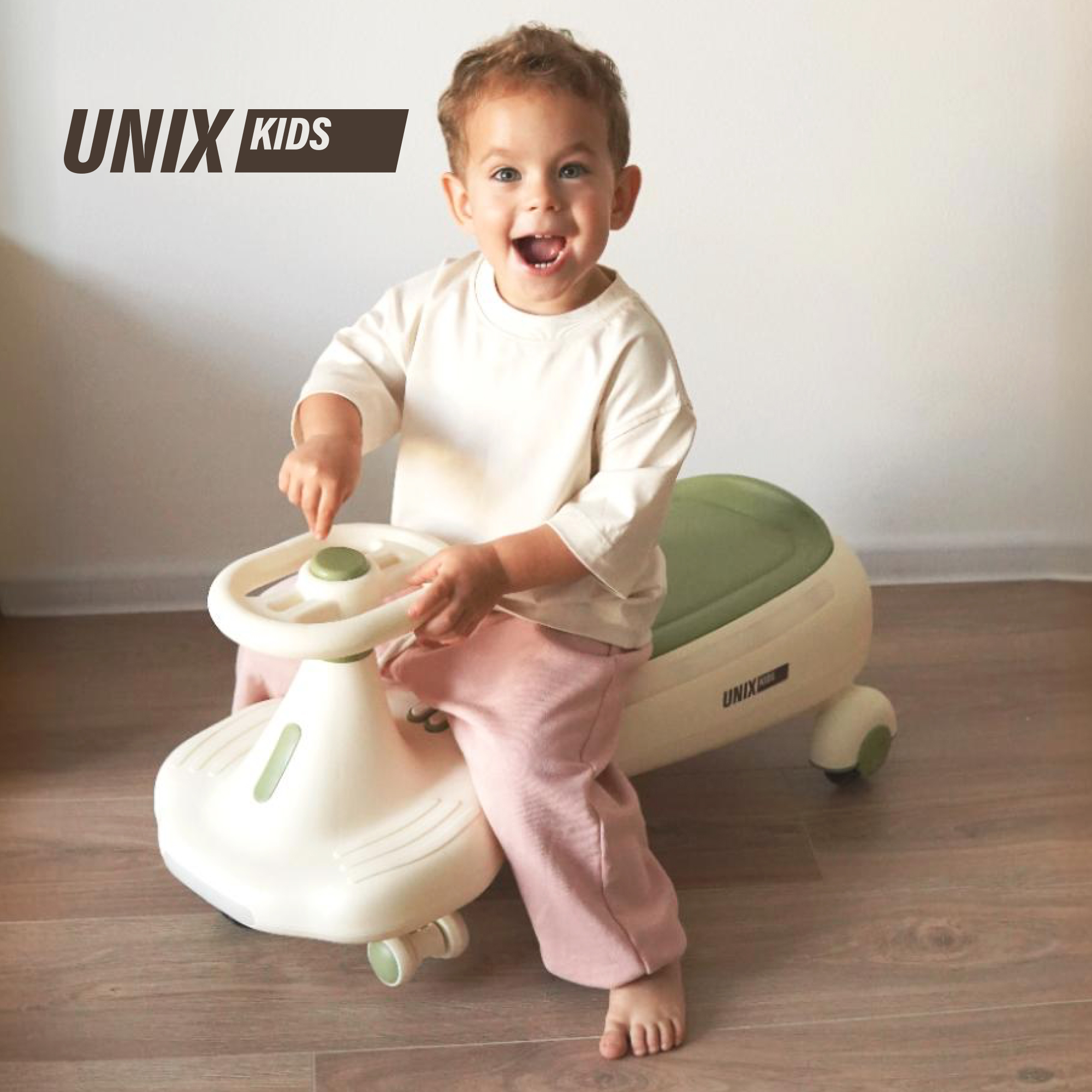 Пушкар UNIX Kids Bibicar на веревочке зеленый - фото 1