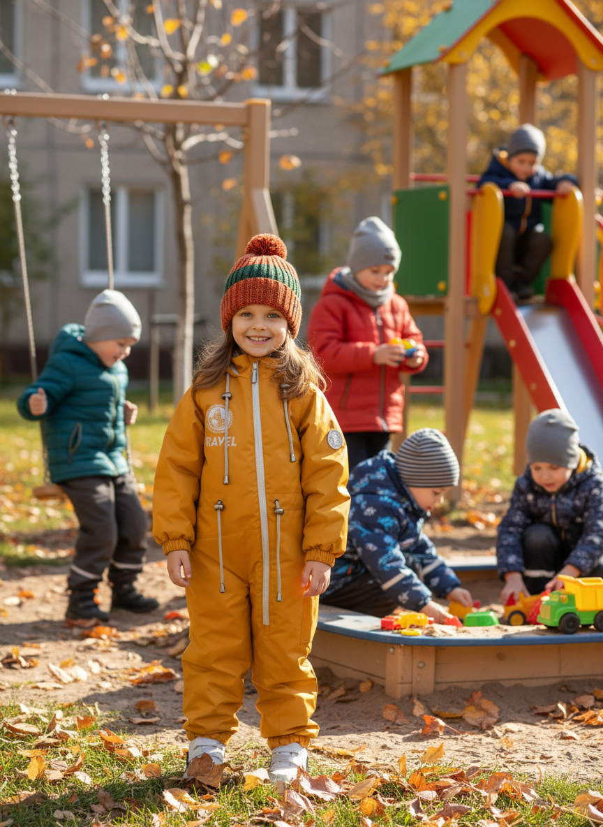 Комбинезон Arctic kids 30-029 горчица - фото 2