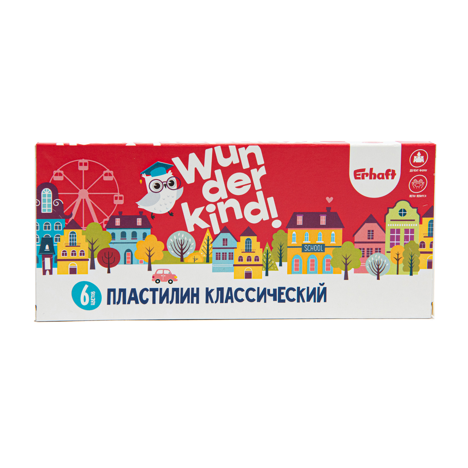 Пластилин Erhaft 6 цв. - фото 1