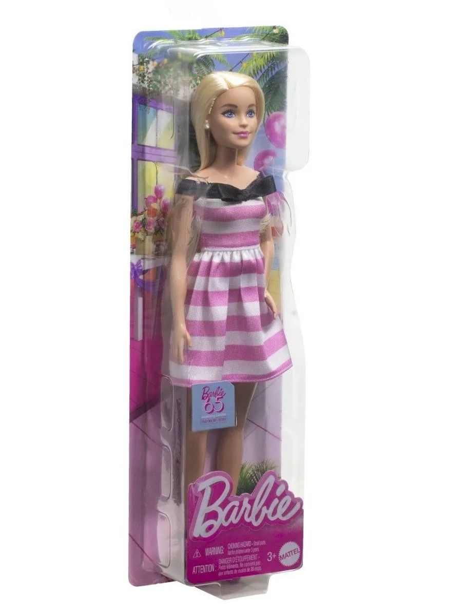 Кукла модельная Barbie 65th Anniversary Барби в винтажном наряде высота 29 см HTH66 - фото 5