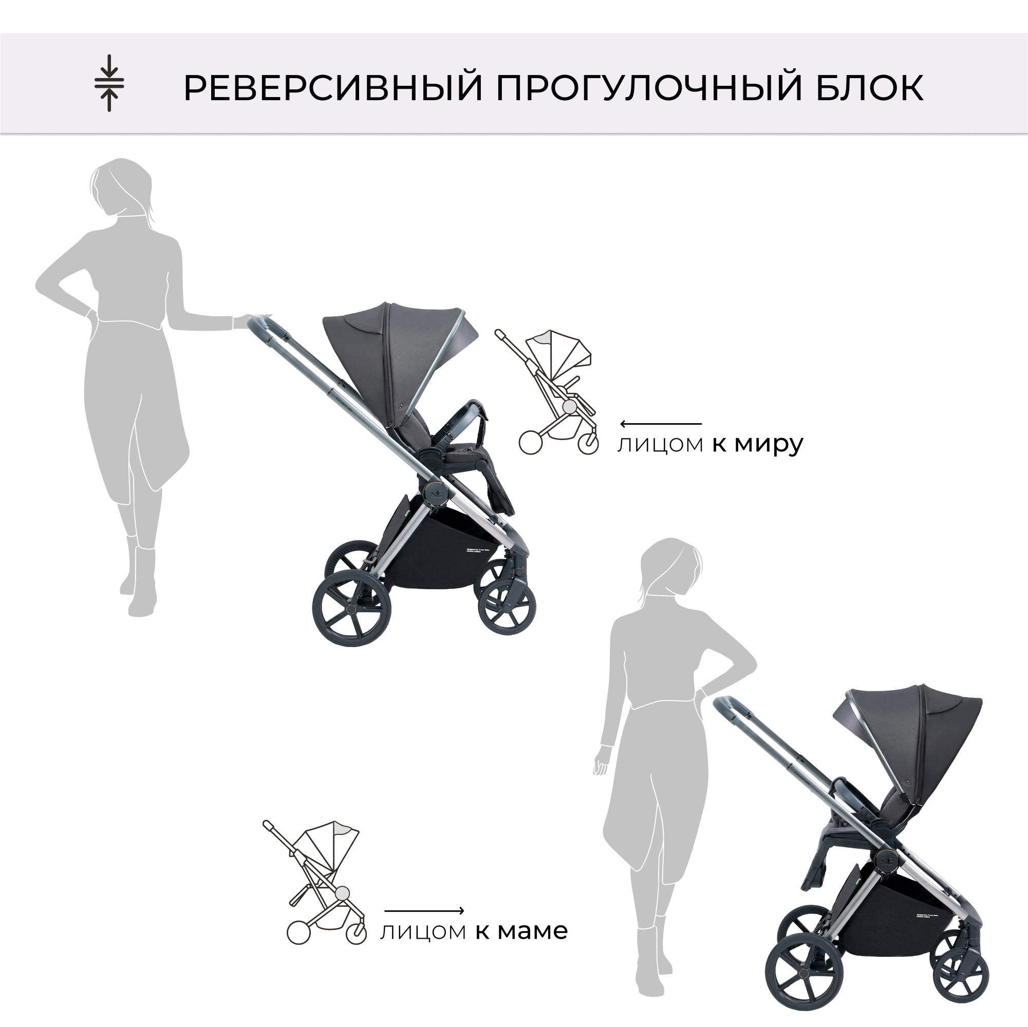Коляска 2в1 Sweet Baby Elegante Grey - фото 11