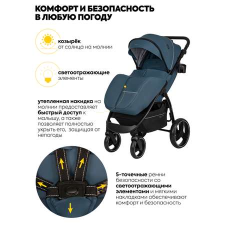 Коляска прогулочная JOVOLA SELENA 2025 синий синий