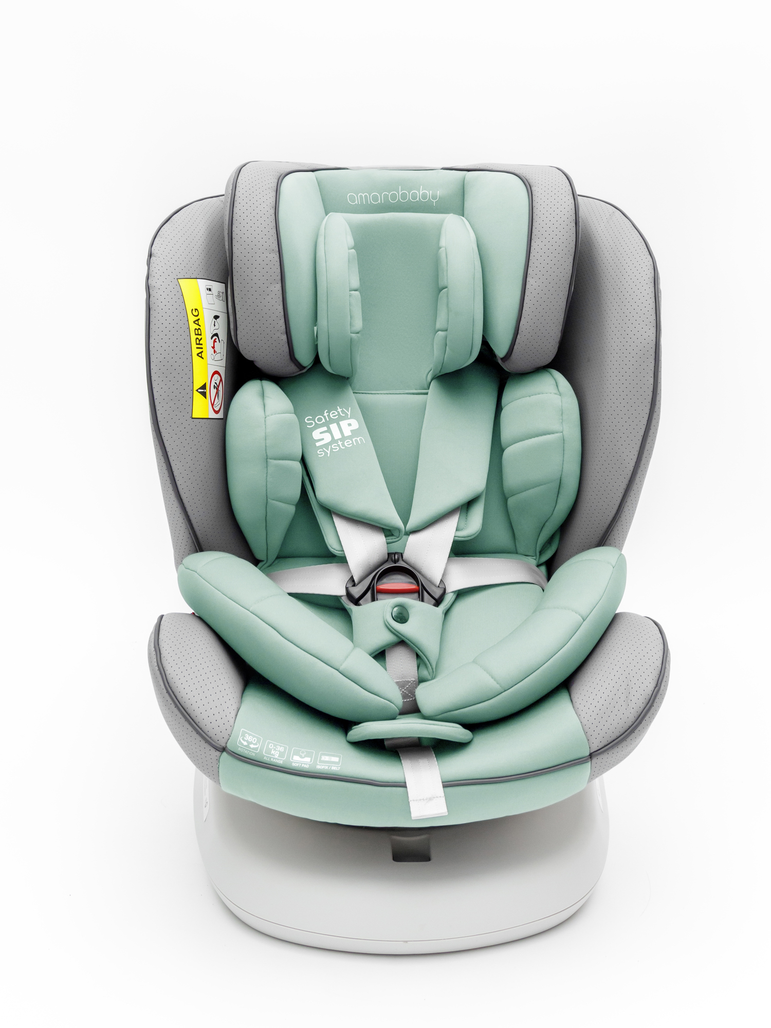 Автокресло Amarobaby Champion Isofix 0+/1/2/3 (0-36 кг) бирюзовый - фото 26