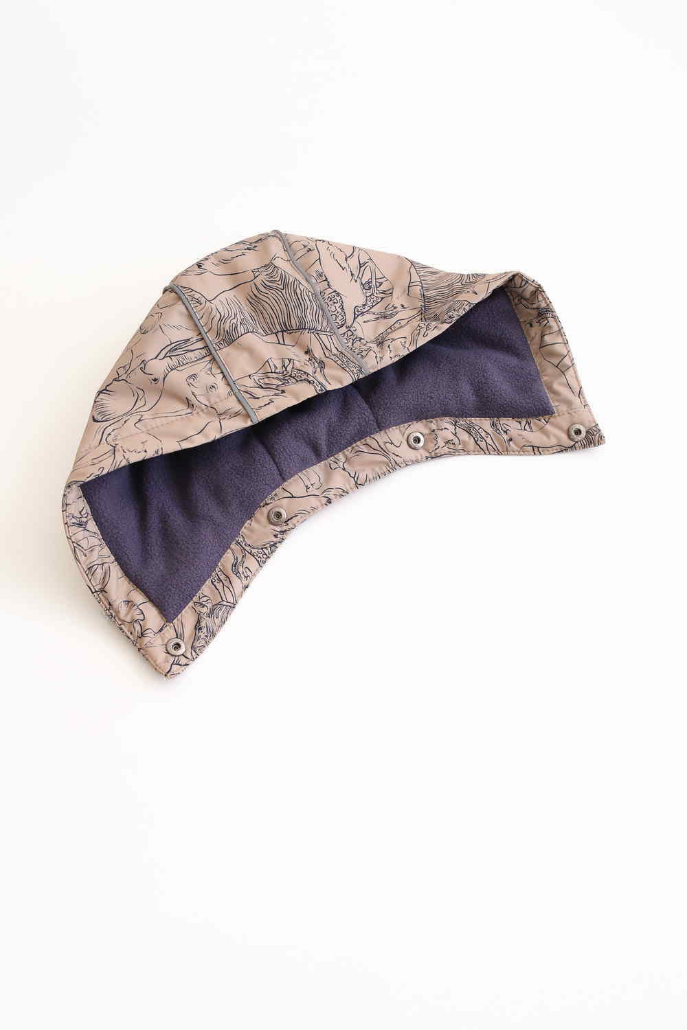 Парка MINIDINO В-К-034/ДПарка детская еврозима принт Сафари темно-бежевый - фото 6