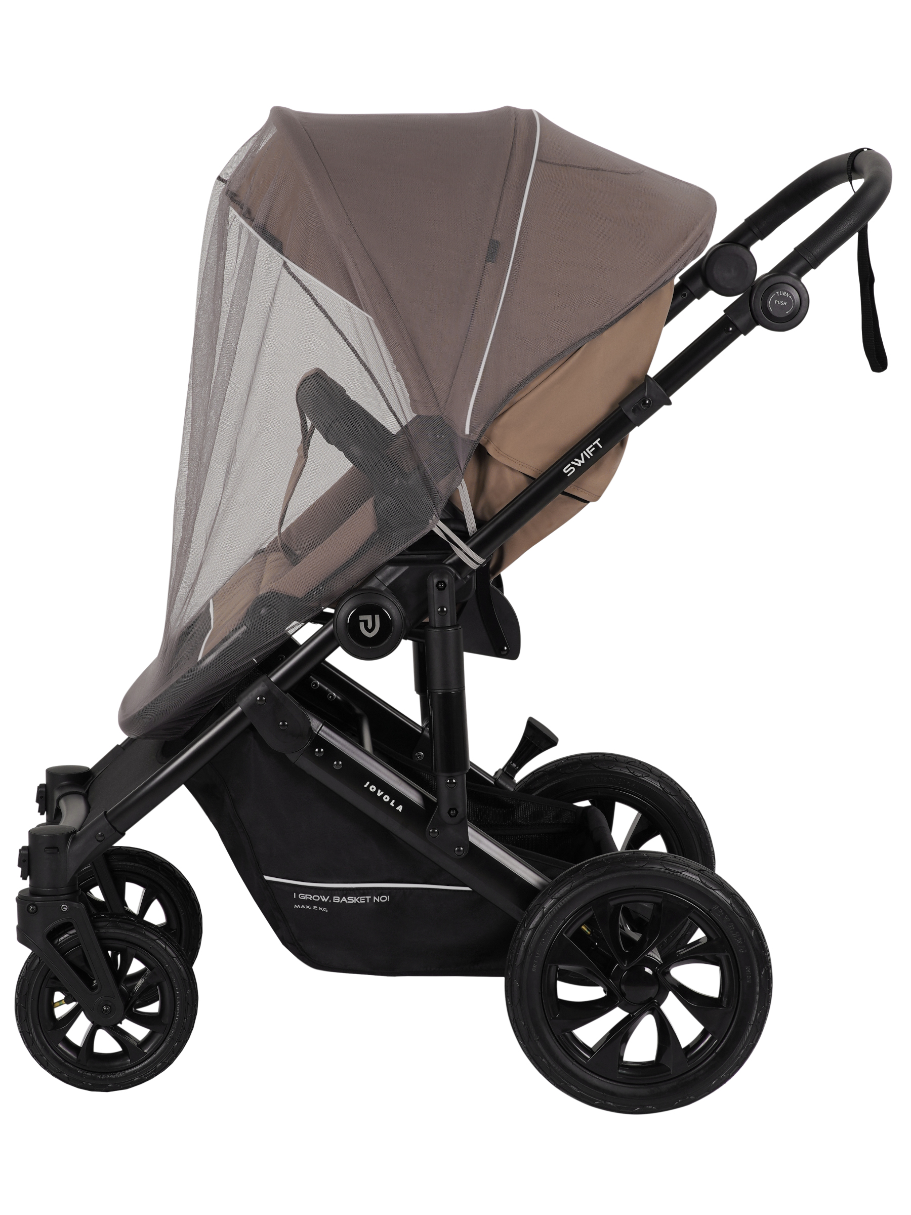Коляска 3в1 JOVOLA Swift Plus темно-бежевый - фото 18