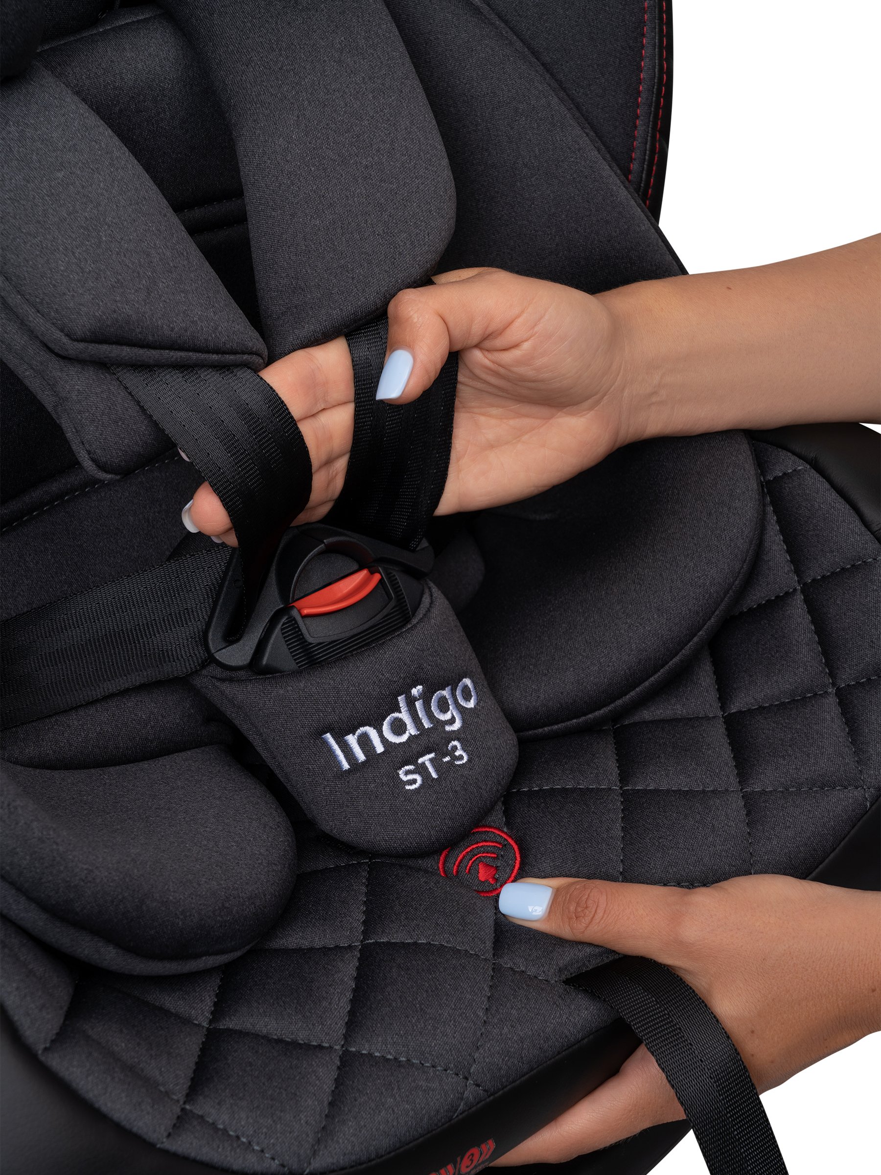 Автокресло Indigo Aero черный-красный Isofix 0+/1/2/3 (0-36 кг) - фото 28