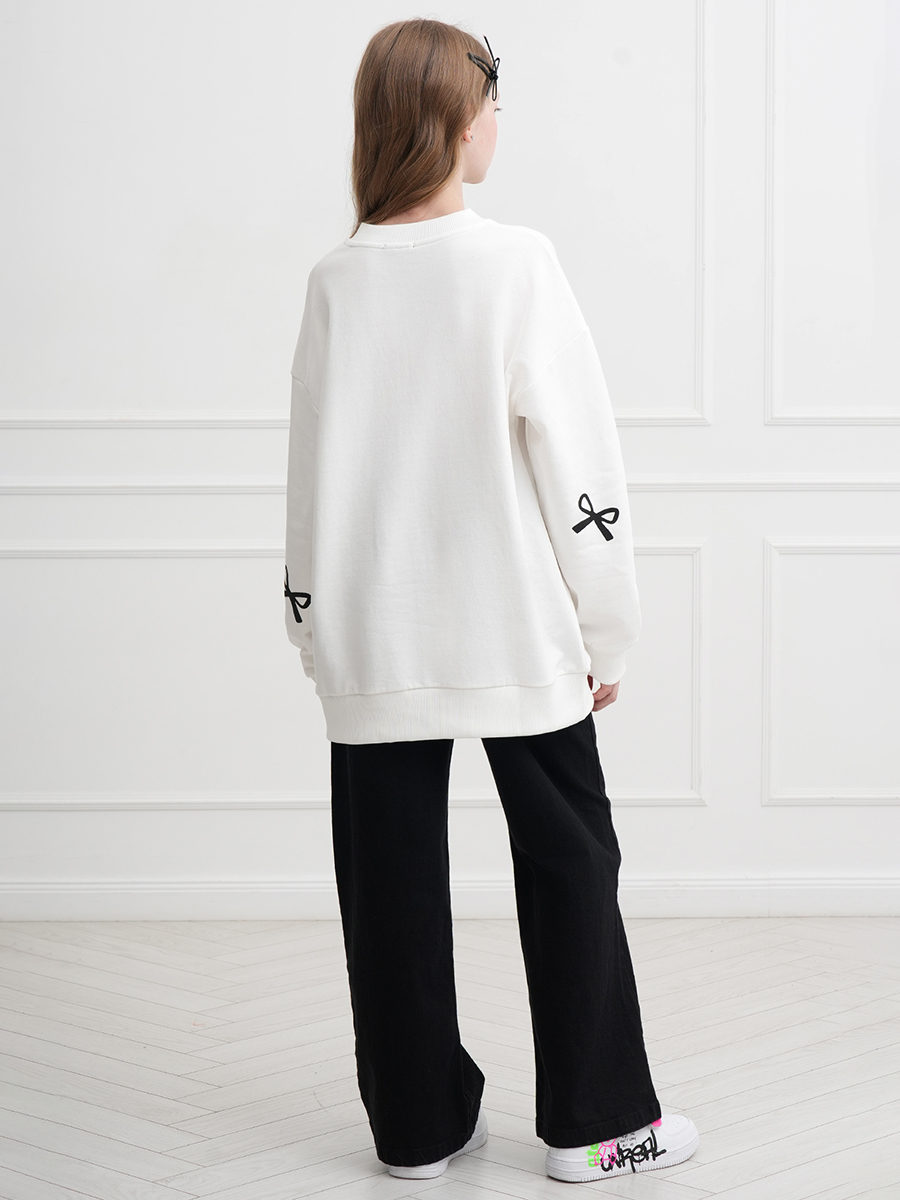 Свитшот HappyFox HF00851молочный.бантики - фото 7