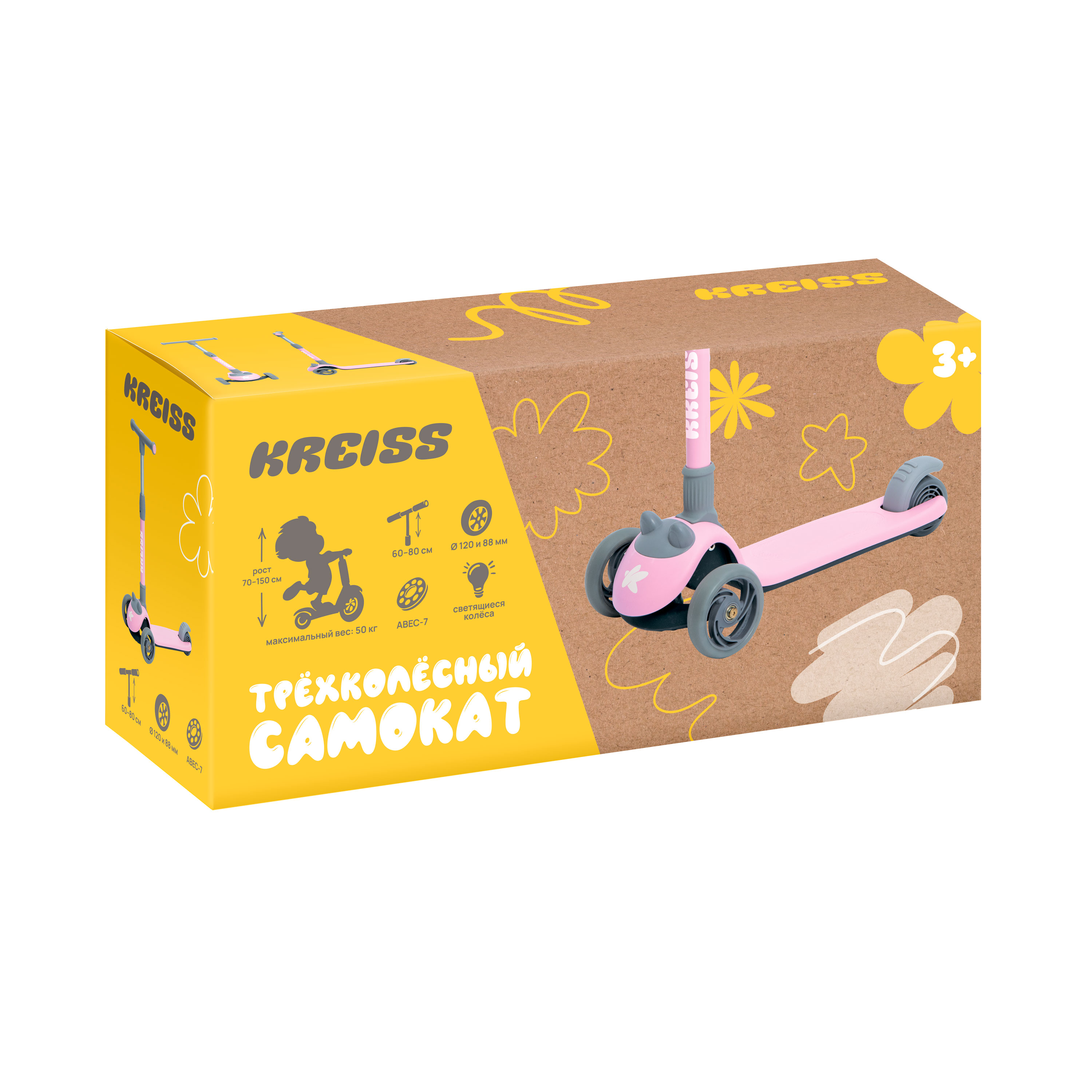 Самокат Kreiss трехколесный - фото 24