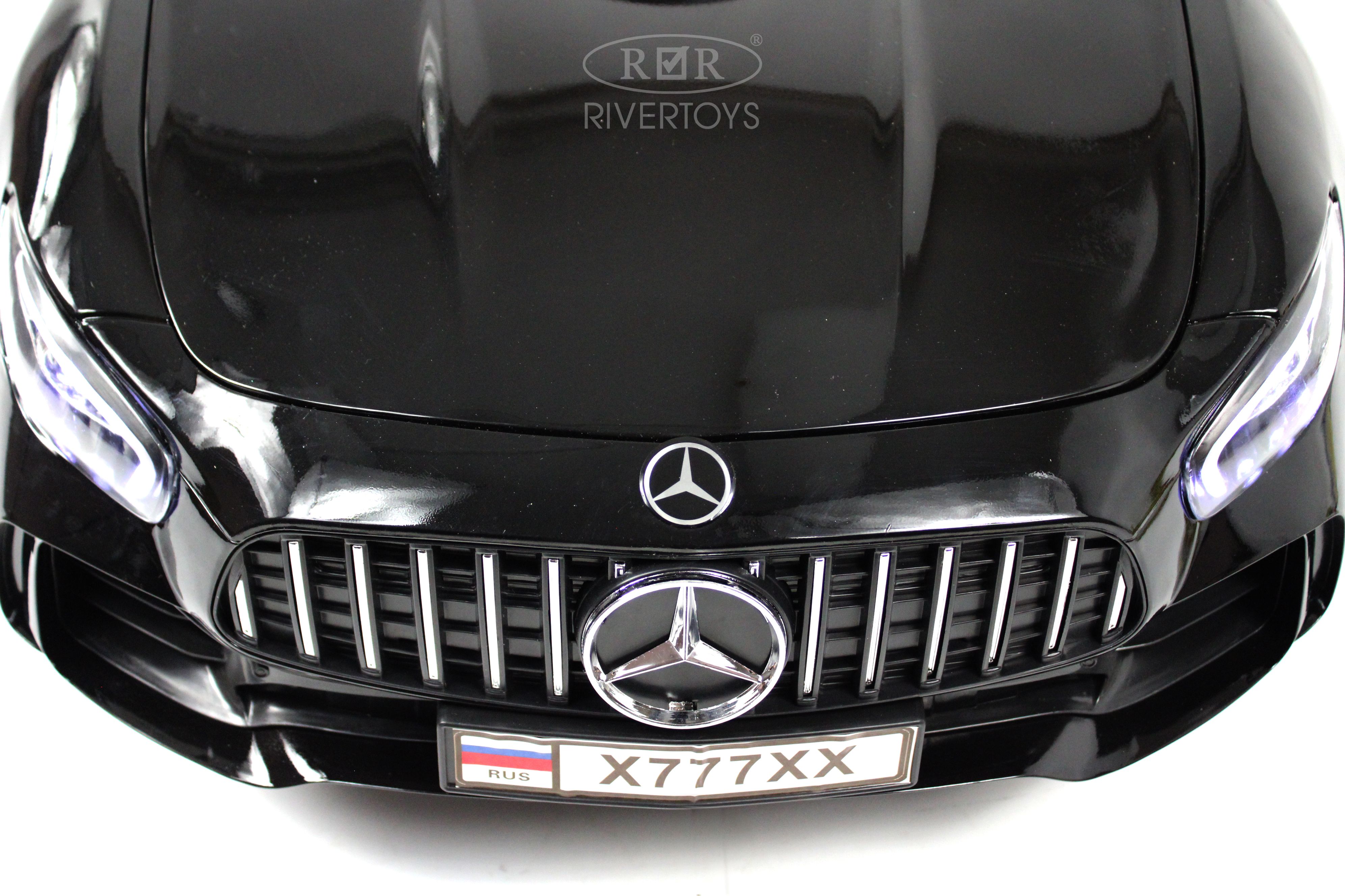 Электромобиль RIVERTOYS Mercedes X777XX-AMG-BLACK-GLANEC С пультом ДУ - фото 2