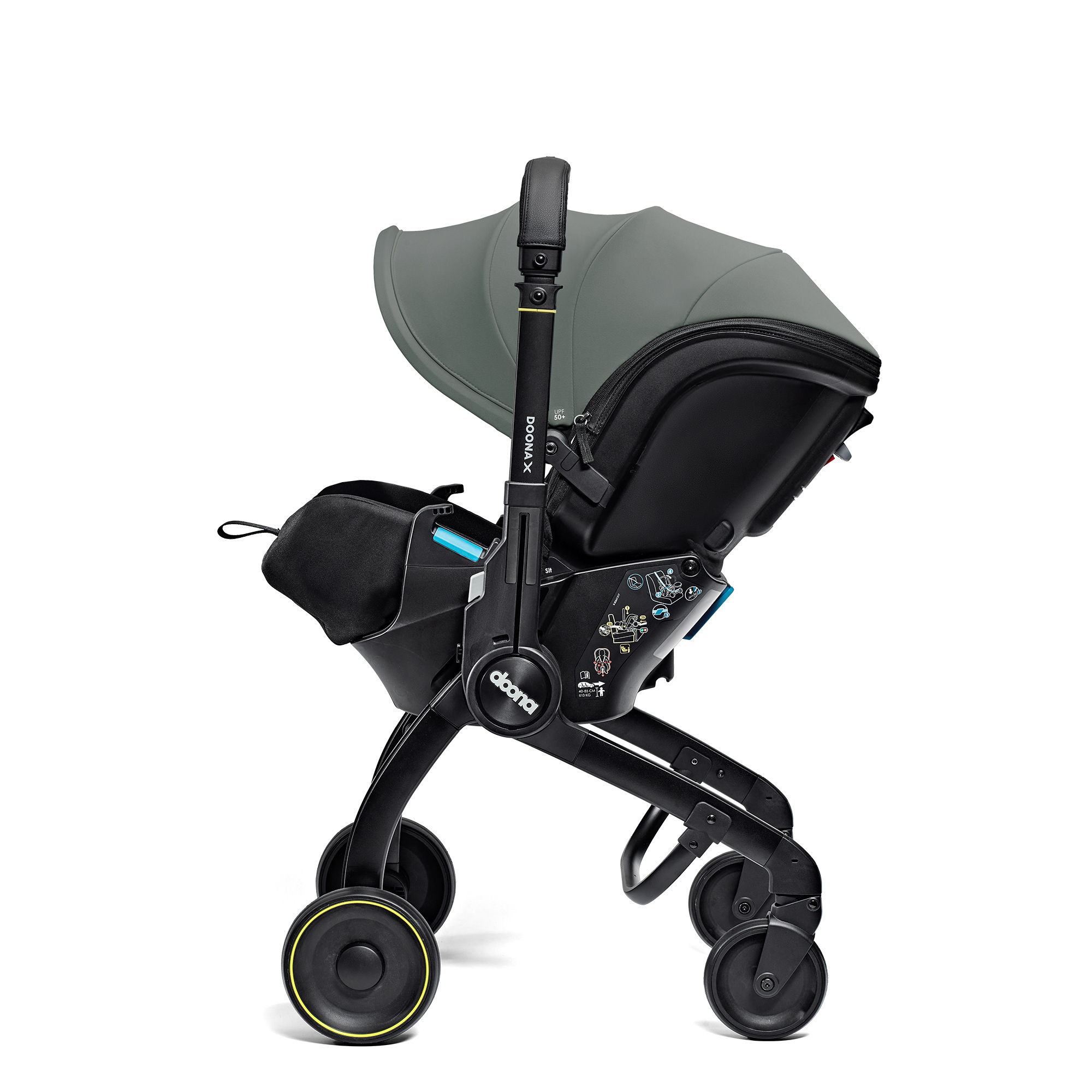 Автокресло Doona Doona X, цвет: Slate Green Isofix 0 (0 -13 кг) серый - фото 17
