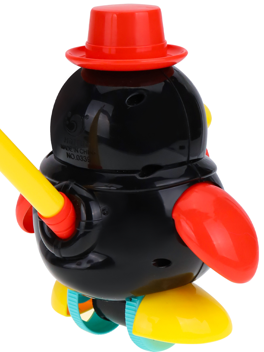 Игрушка Рыжий кот каталка Пингвин - фото 4