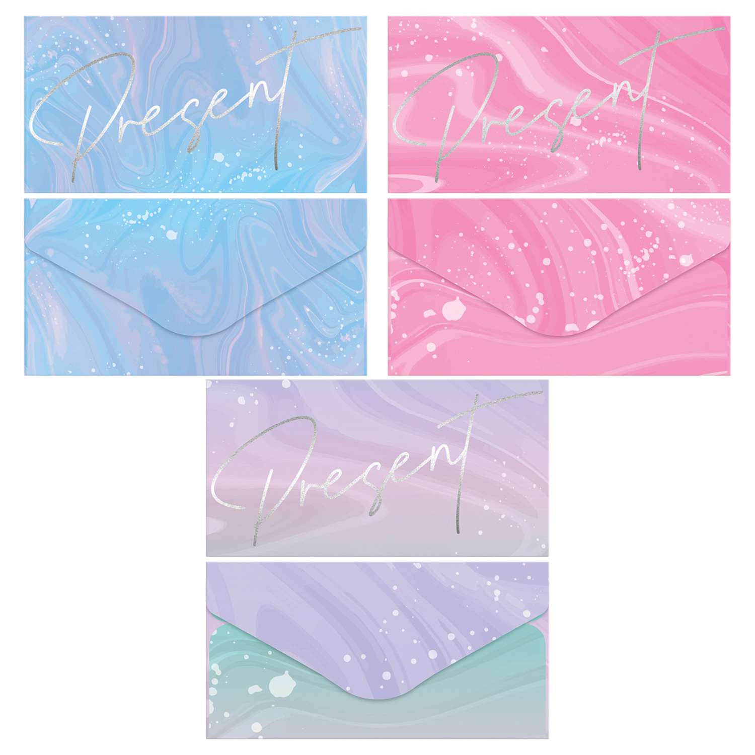 Конверт для денег Meshu 85*164мм soft-touch фольга в ассортименте - фото 3