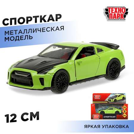Автомобиль Технопарк Nissan Спорткар зеленый