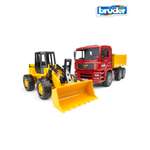 Самосвал Bruder MAN с колёсным бульдозером FR 130