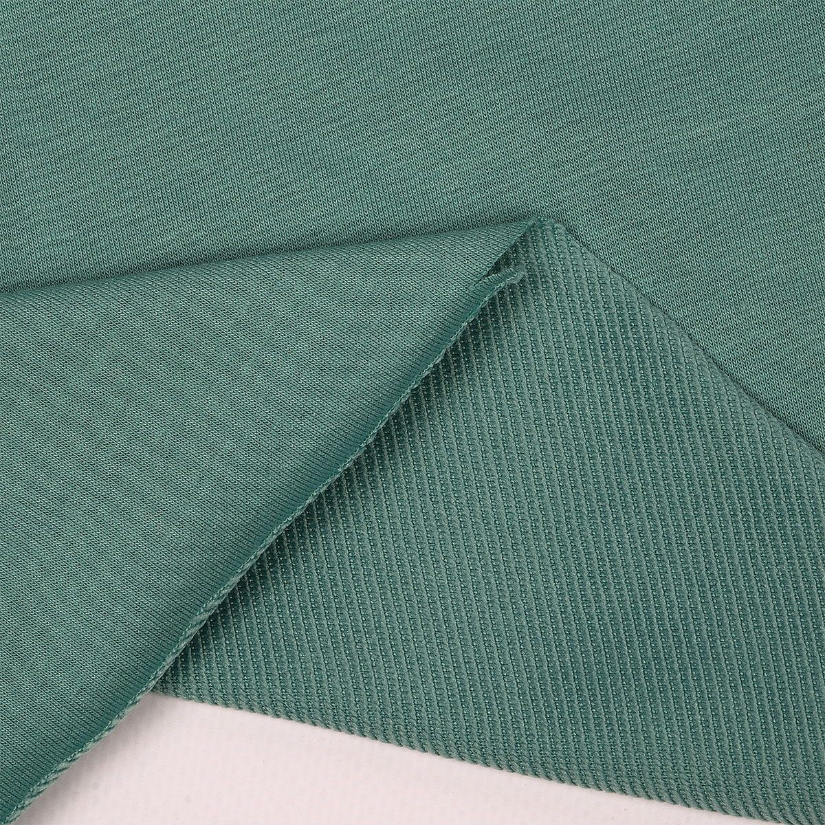 Ткань футер IDEAL 2х нитка петля поликоттон цвет полынь 3м - фото 1