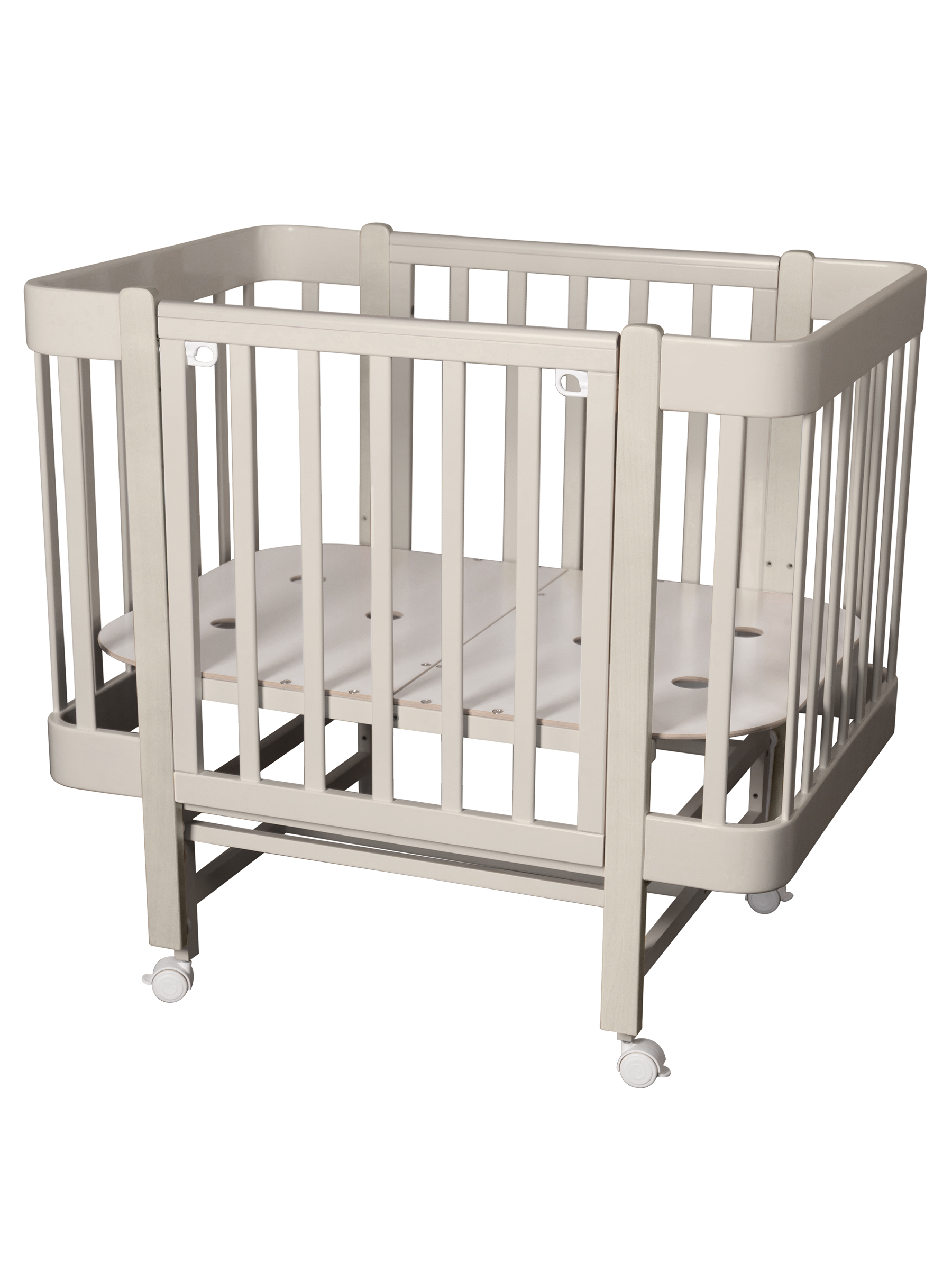 Детская кроватка Ingo Tiny кашемир-кашемир, продольный маятник - фото 5