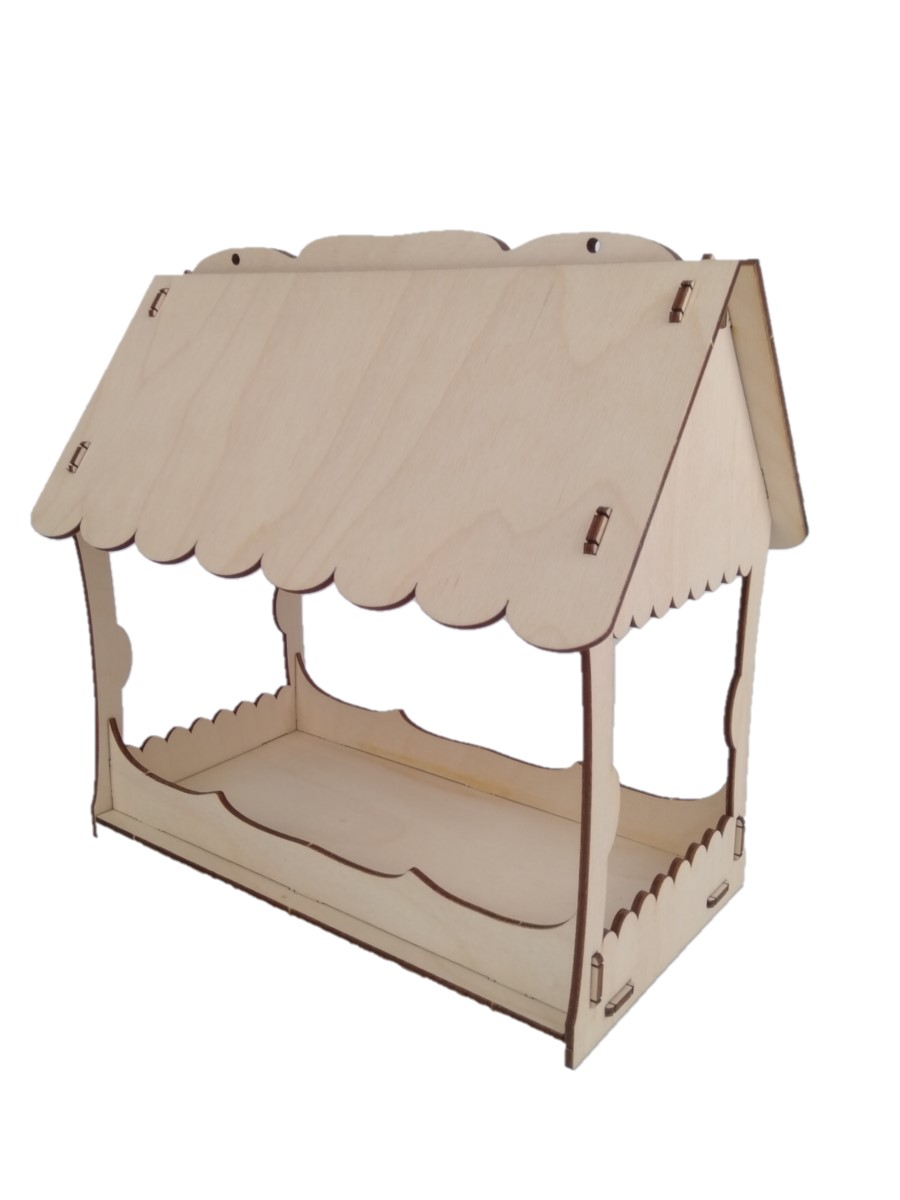 Сборная модель FOFA Кормушка для птиц Домик ST0205 - фото 3