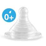 Соска для бутылочек с широким горлышком Ramili Baby BT100S слабый поток (0+)