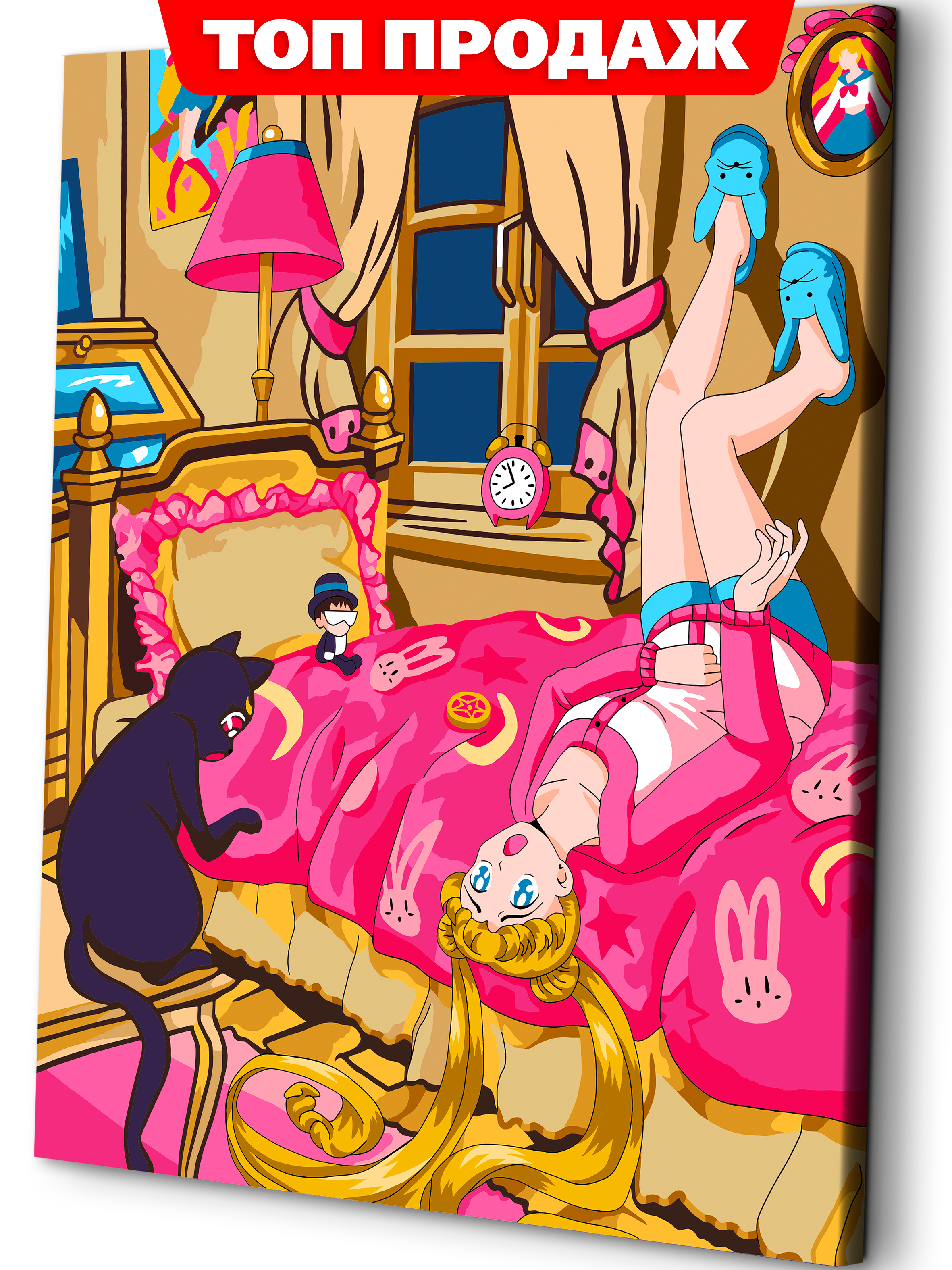 Картина по номерам Art sensation Кошка Сейлор Мун - фото 7