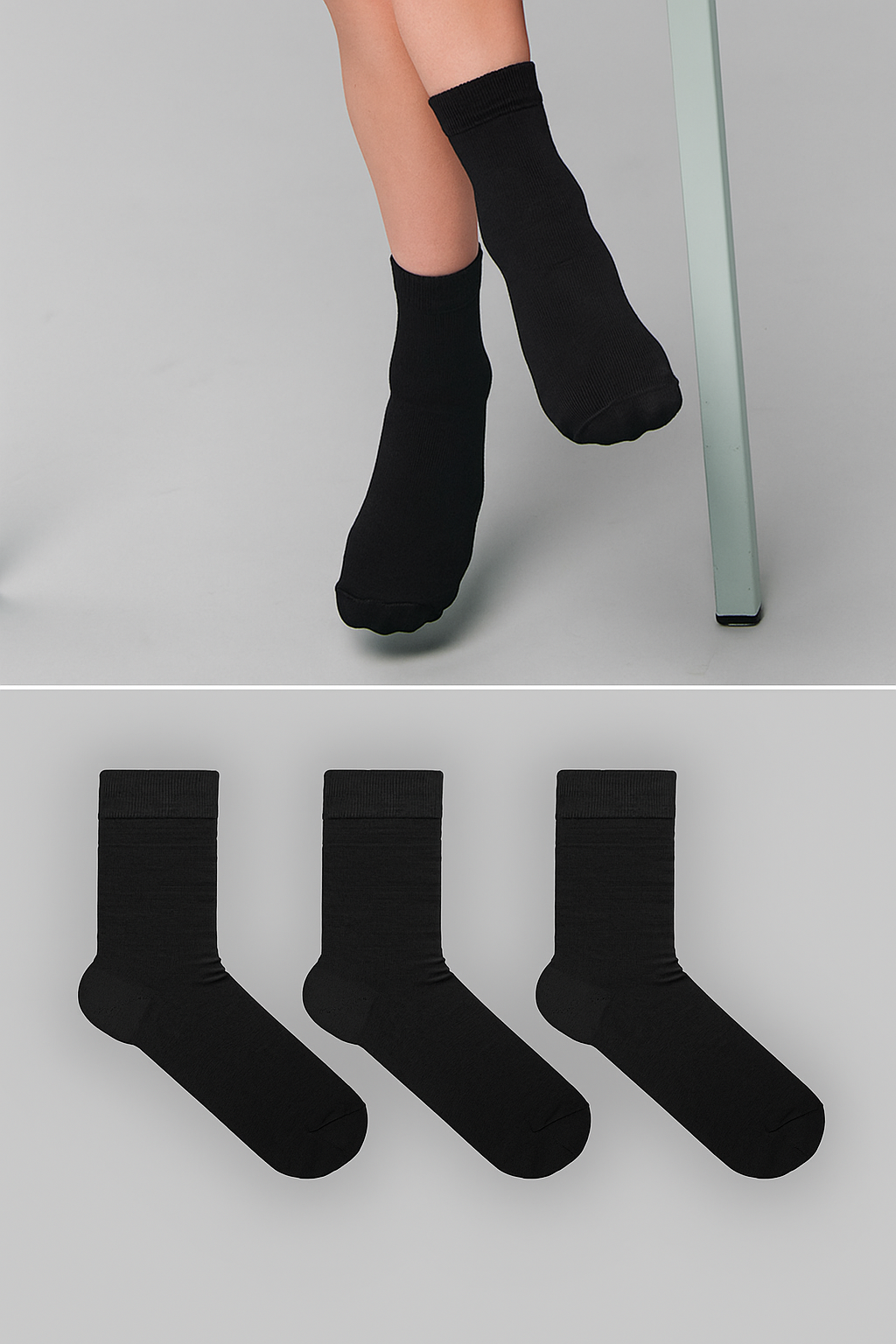 Носки 3 пары Babushka D3 Черные - фото 1