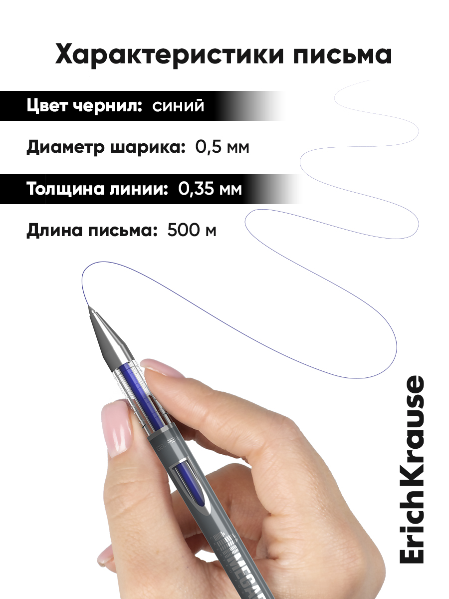 Ручка гелевая ErichKrause 12 шт. - фото 9