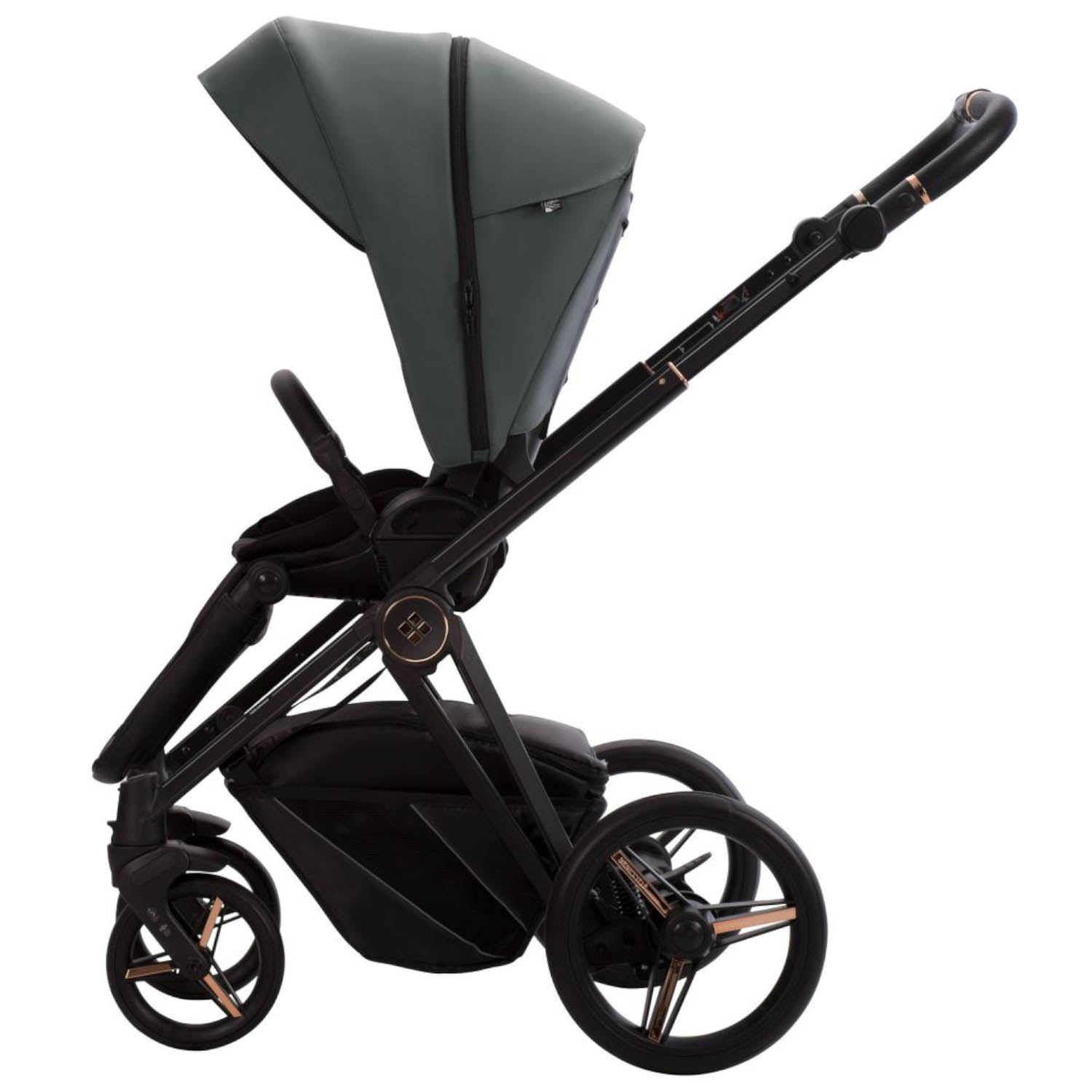 Коляска 2в1 Bebetto Monti Pro 02 Stella т.зеленый зеленый - фото 9