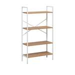 Стеллаж Leset Стилвуд 24 широкий 4 полки Белый/Дуб крафт золотой