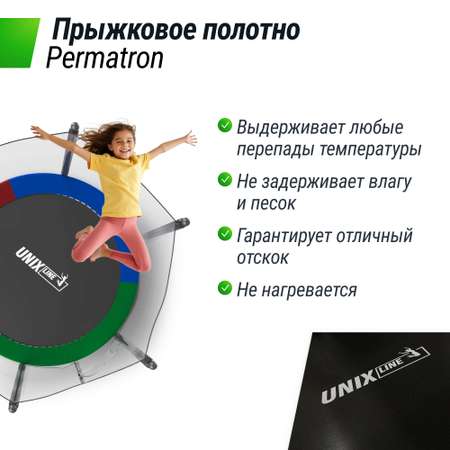 Батут каркасный Simple 6ft UNIX line с внешней защитной сеткой общий диаметр 183 см до 100 кг
