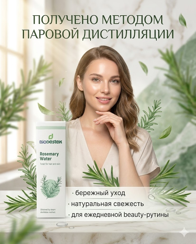 Розмариновая вода DESTEK для кожи и волос - фото 11