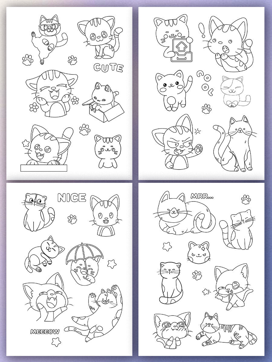 Стикербук с наклейками Brauberg раскраски детские 120 стикеров с котиками - фото 6