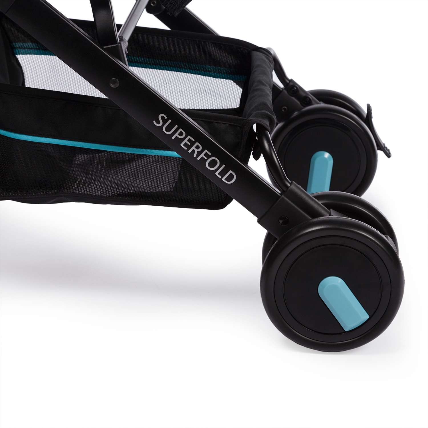 Коляска прогулочная hoco Superfold Black Turquoise - фото 10