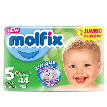 Подгузники Molfix Comfortfix 5 (11-18 кг) 44 шт.