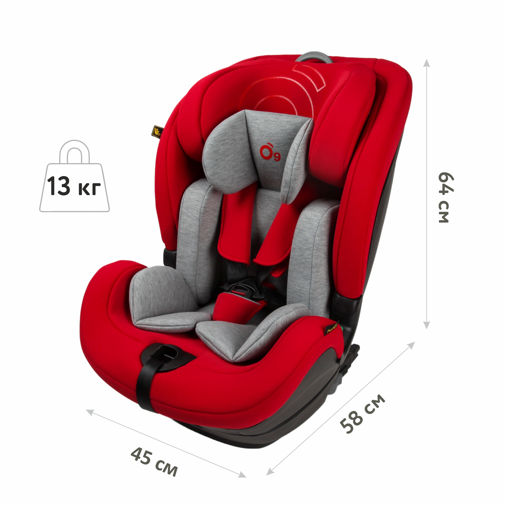 Автокресло nado Garnet red Isofix 1/2/3 (9-36 кг) - фото 8