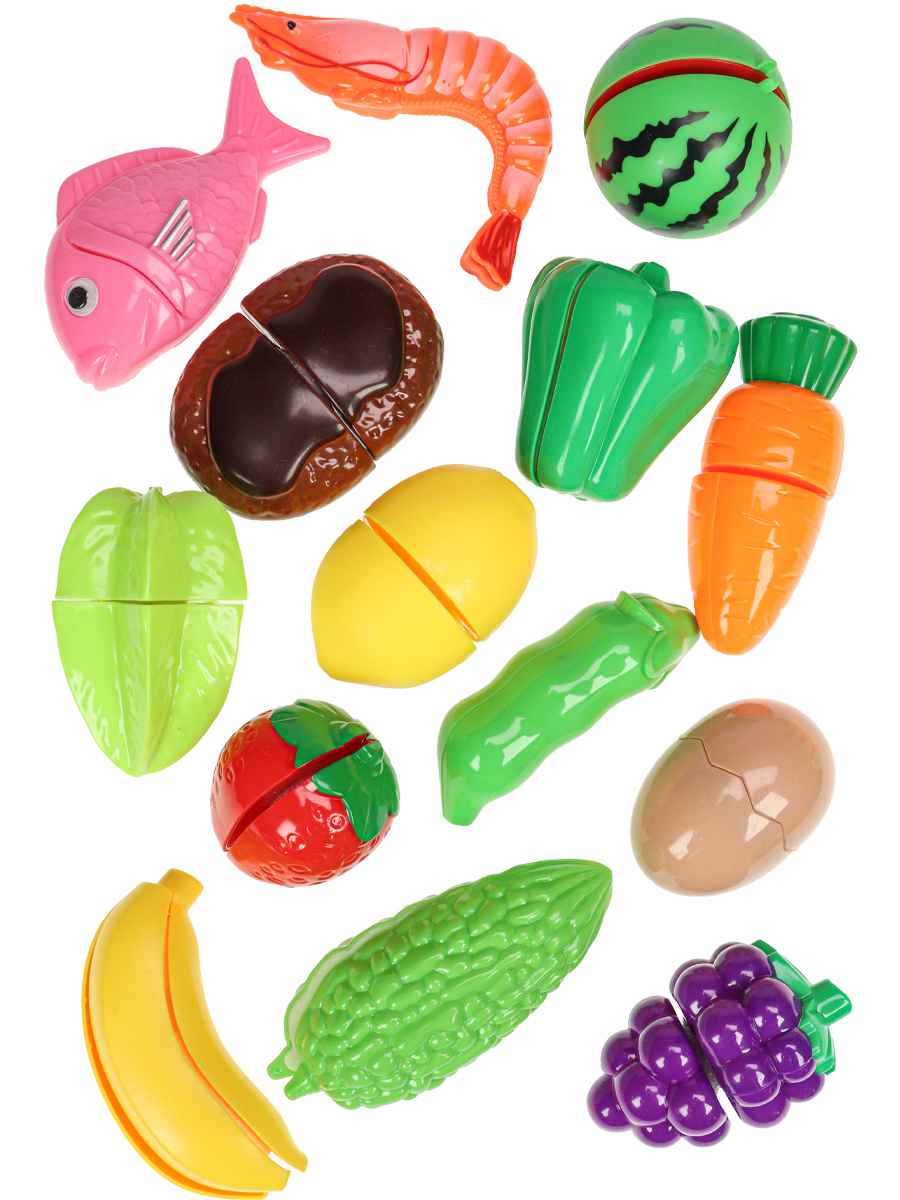 Игрушка Рыжий кот продукты, посуда 32 предм. - фото 3