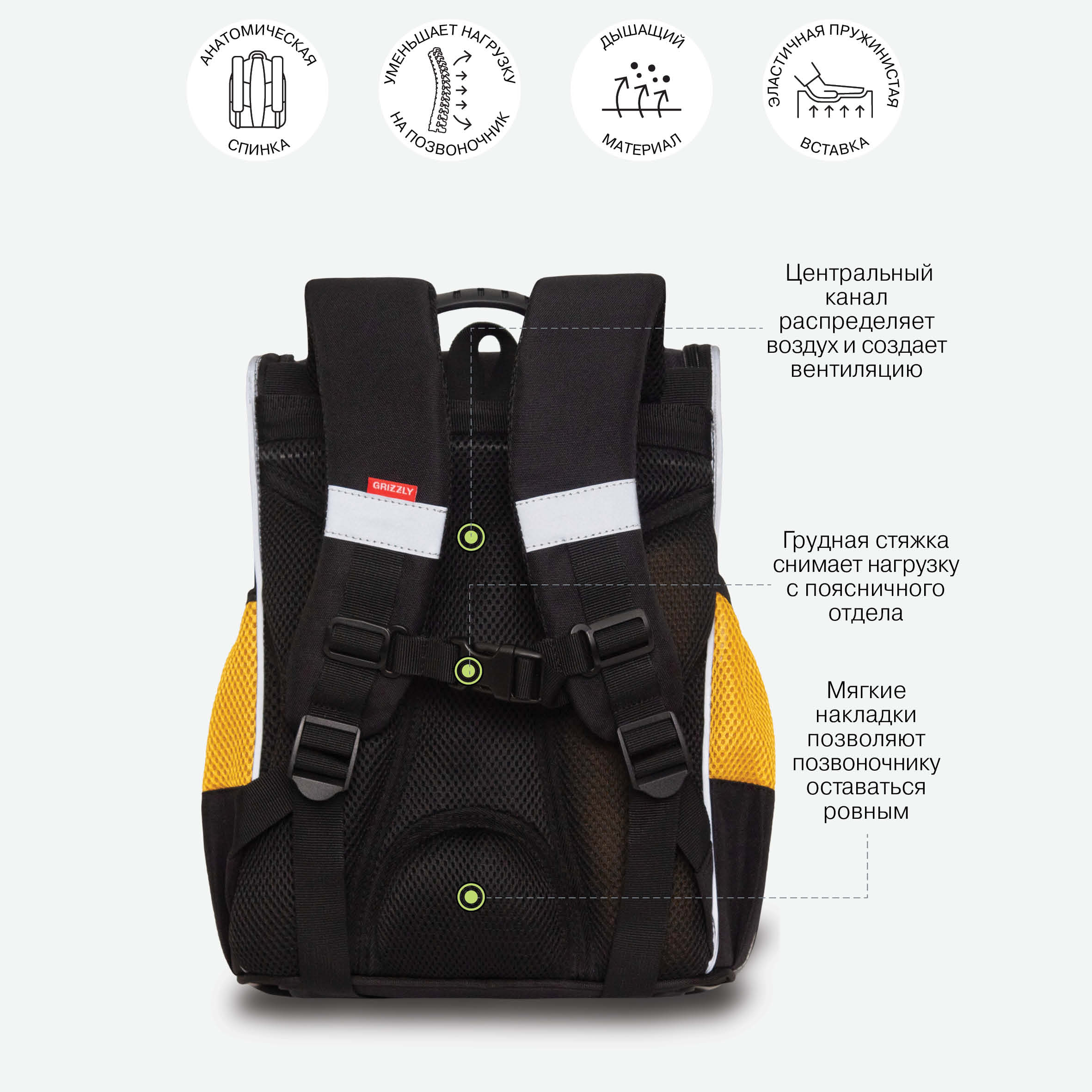 Ранец Grizzly Тигр - фото 9