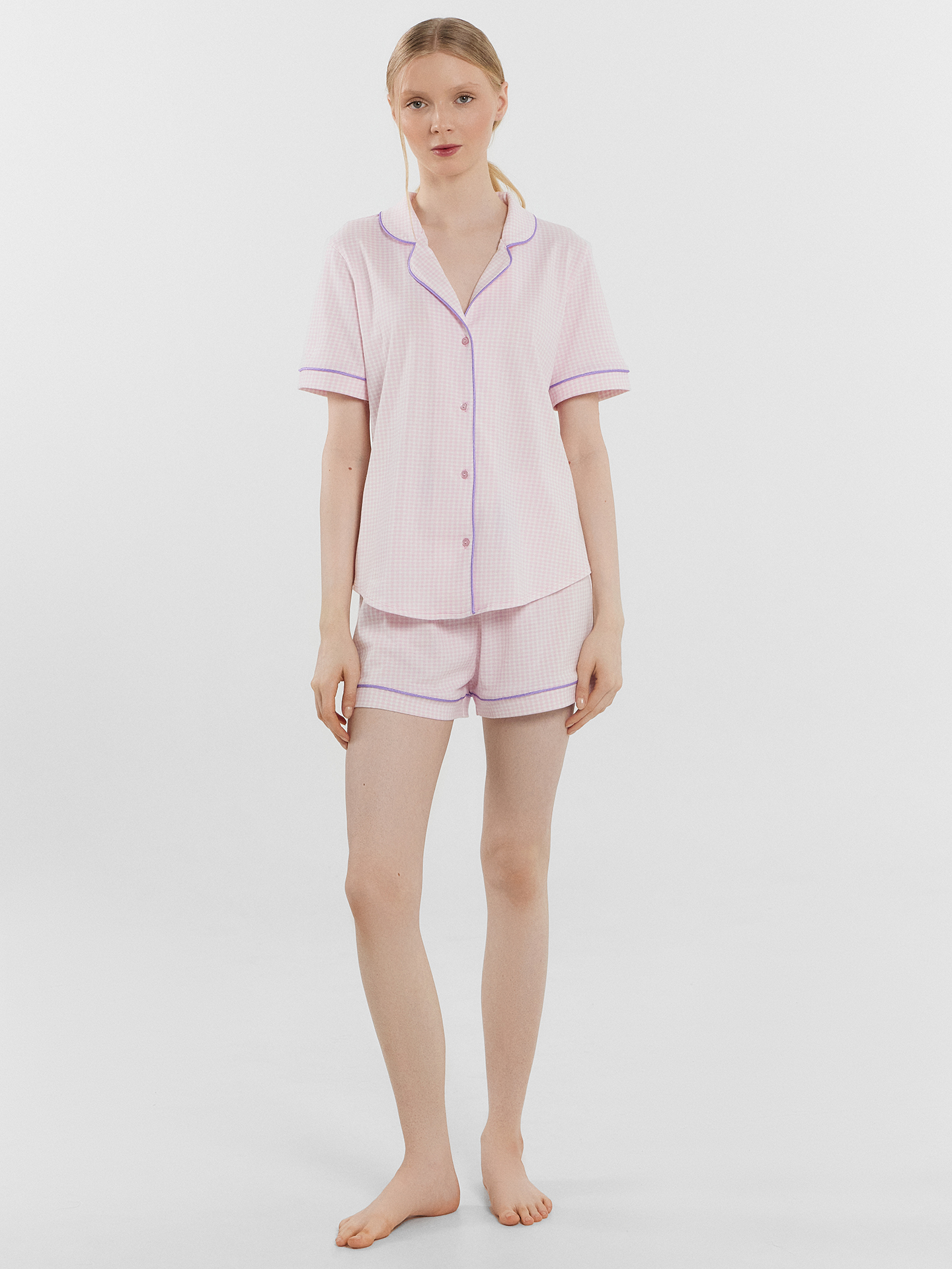 Пижама Mark Formelle (Марк Формэль) 592478/клетка виши розовая - фото 1