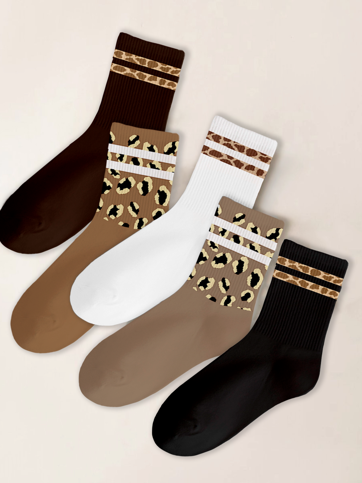 Носки 5 пар Новомосковский трикотаж 20/Леопард - фото 1