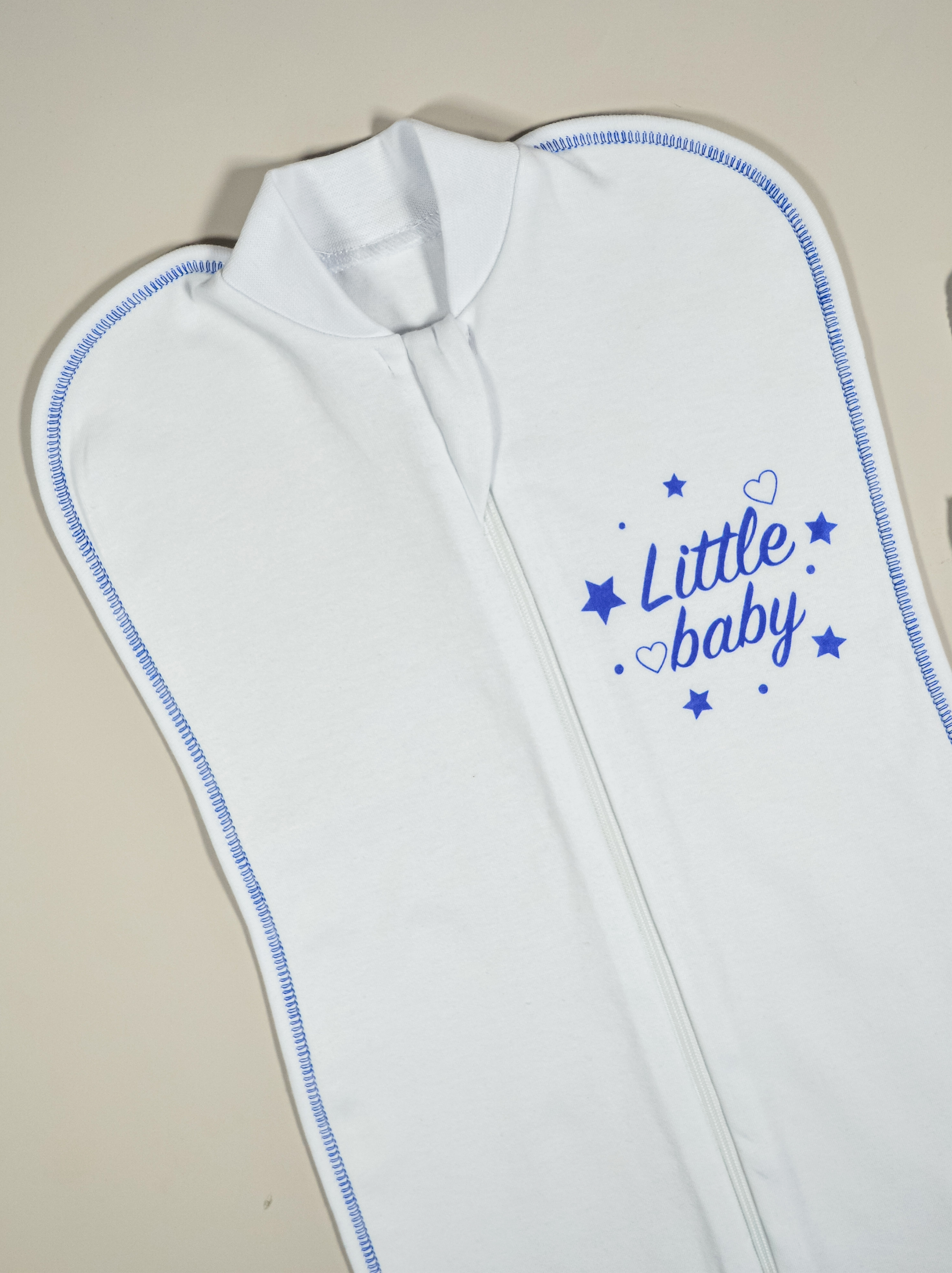 Кокон и чепчик Шустрая пчелка Кт21-61502/Васильковый - фото 2