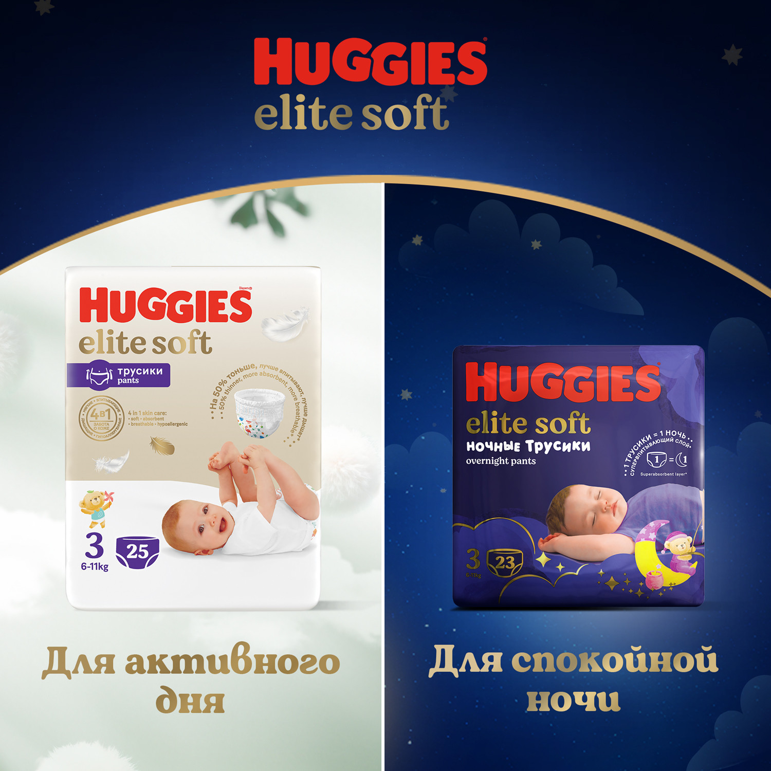 Трусики Huggies Elite Soft ночные 3 (6-11 кг) 23 шт. - фото 14