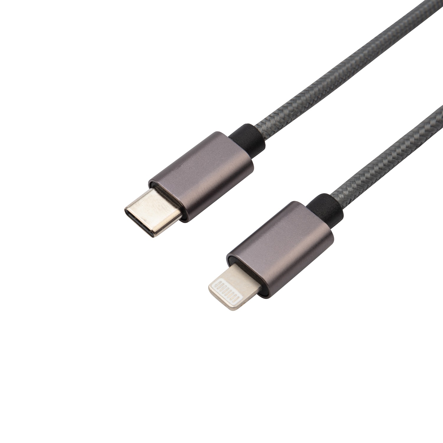 Кабель REXANT USB - Lightning 1 метр в серой нейлоновой оплетке - фото 3