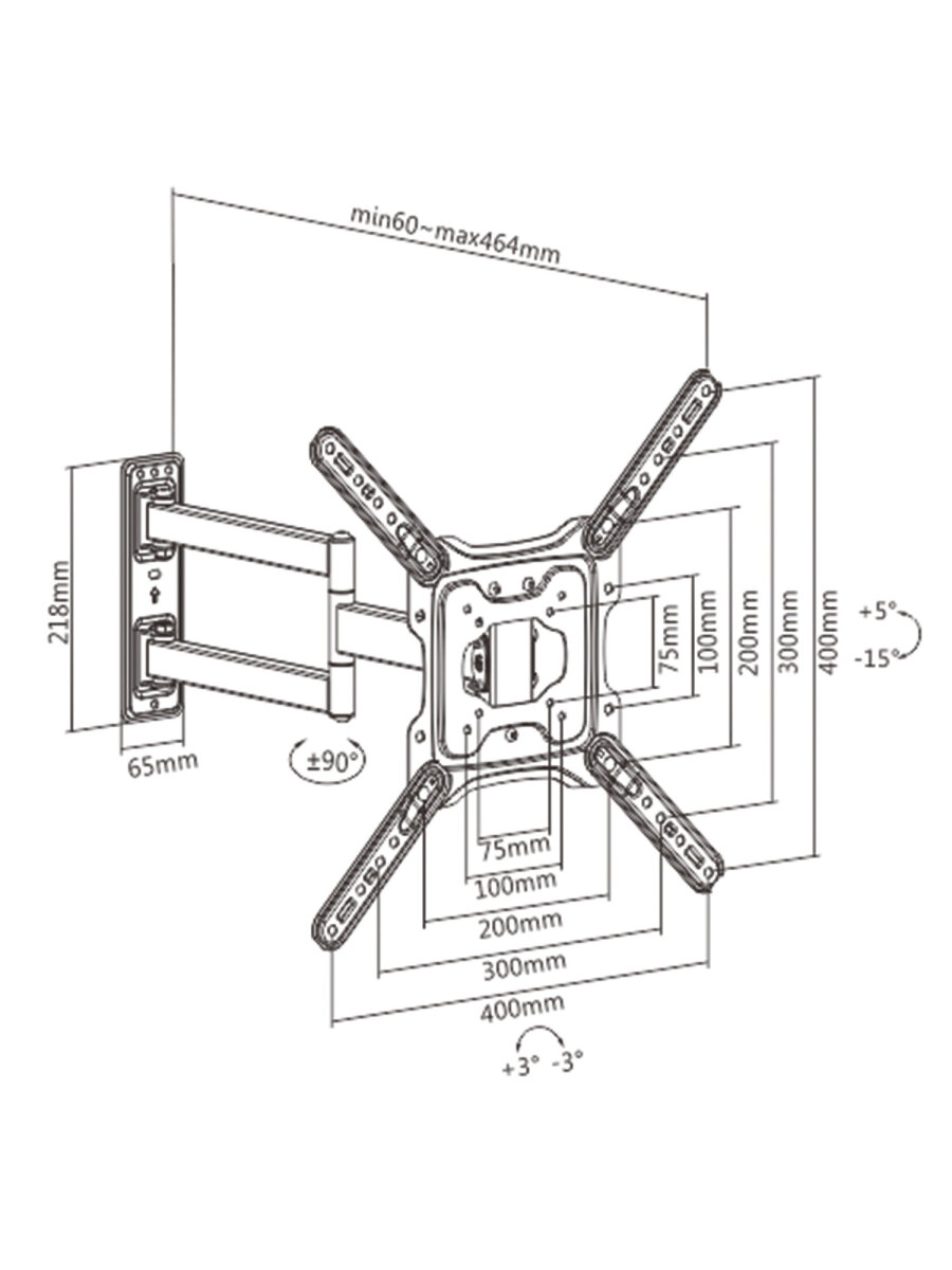 Кронштейн Sonnen для телевизора на стену крепление до 55 дюймов 35 кг - фото 22