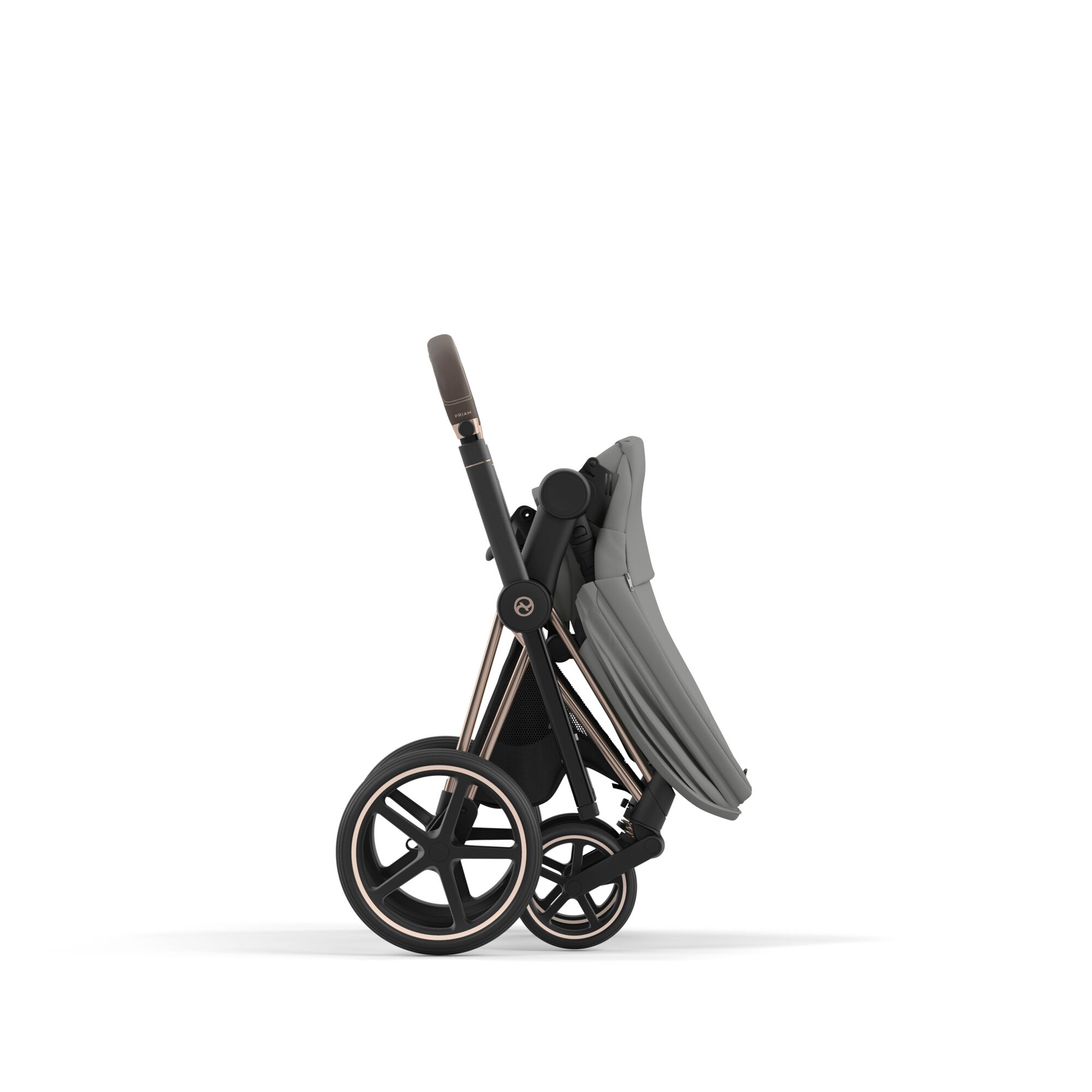 Коляска 2в1 Cybex Priam IV Rosegold серый - фото 11