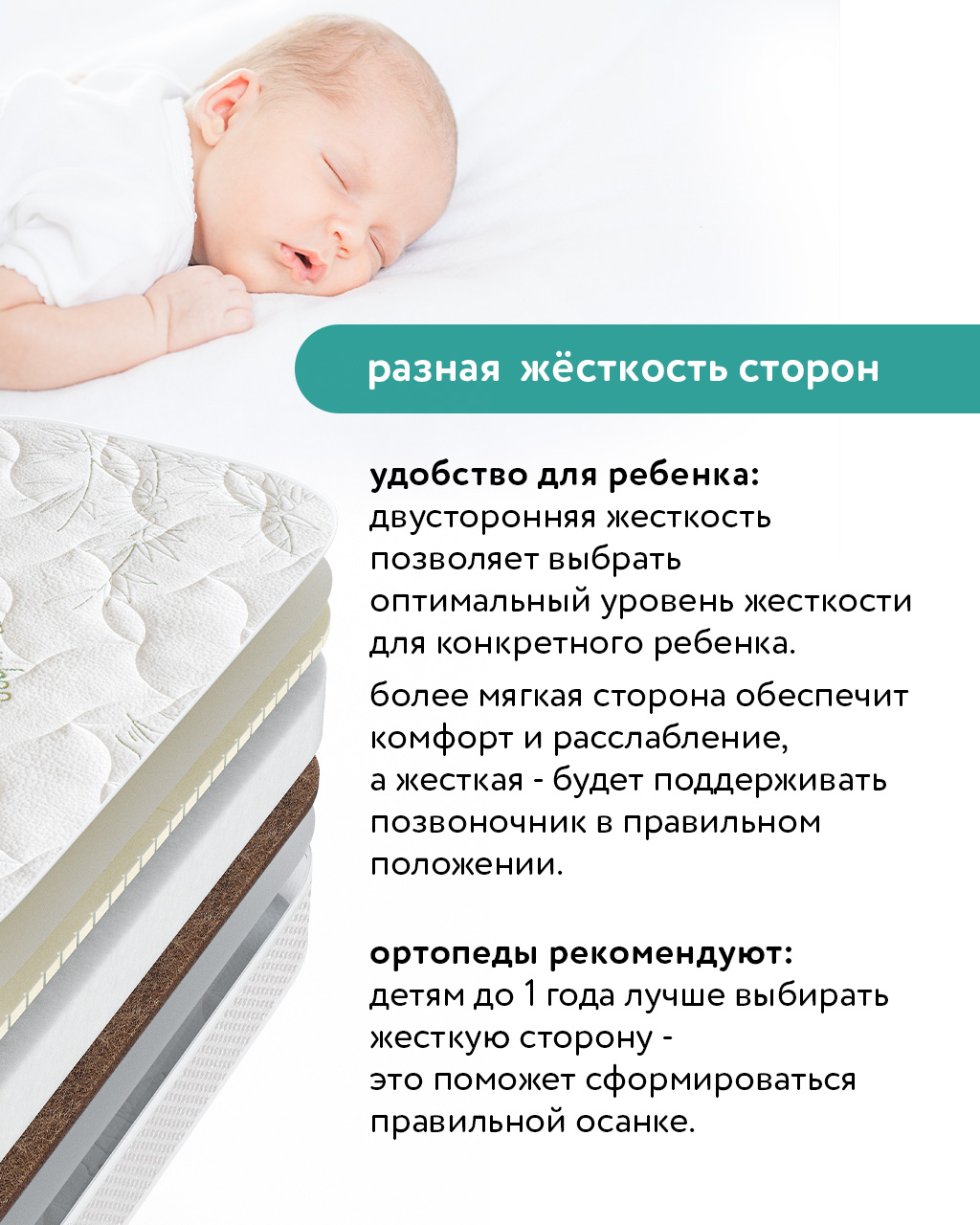 Матрас BabyGo Аэрато Люкс Бамбу 60х120 - фото 13