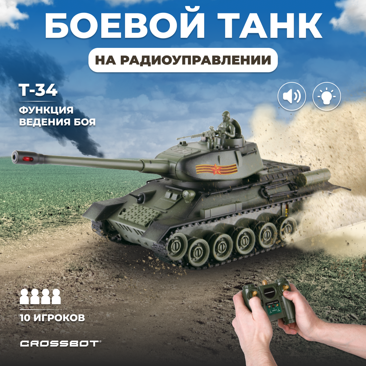 Танк РУ CROSSBOT Т-34 1:24 - фото 13