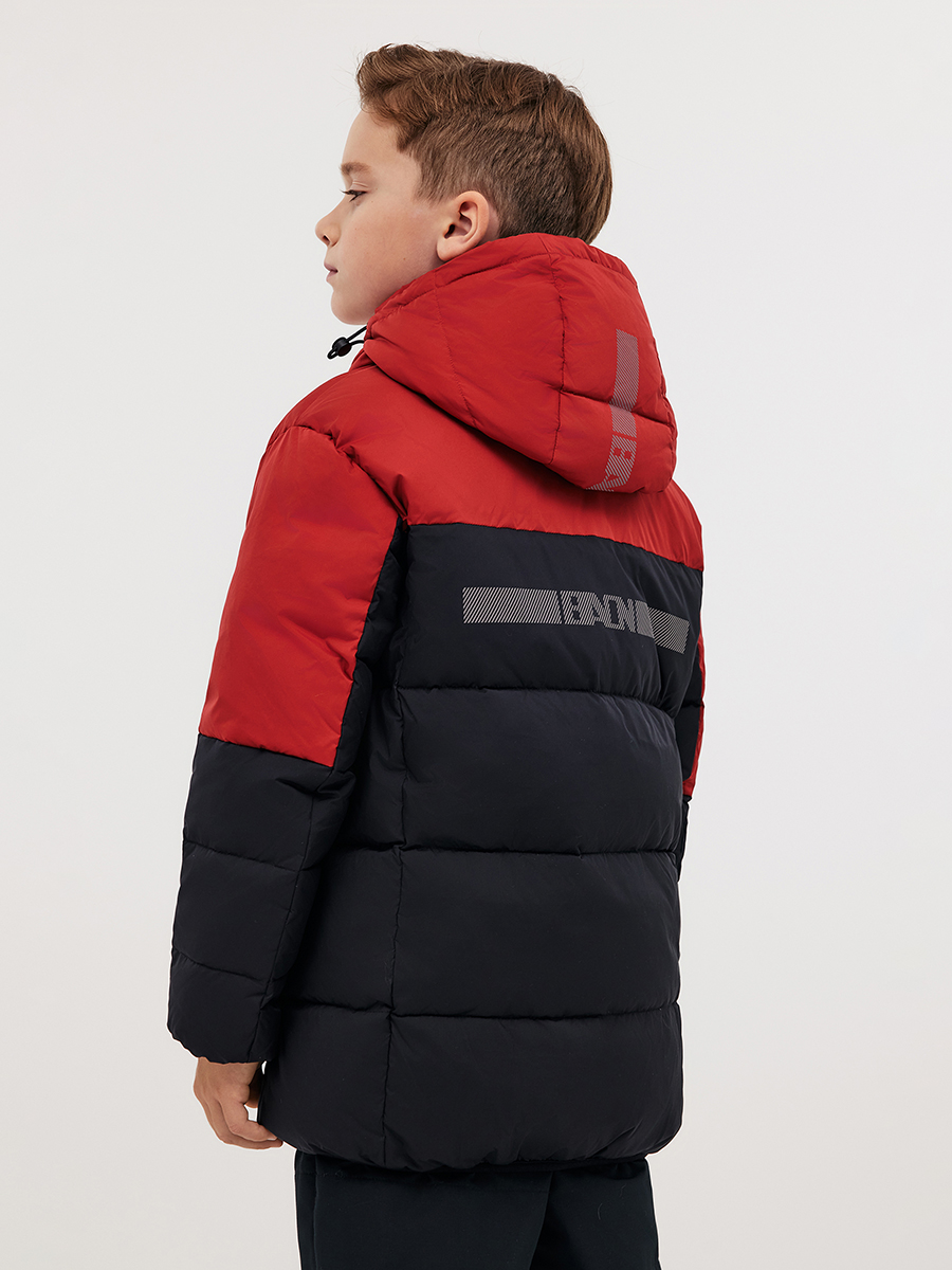 Пуховик Baon BK5024514/BLACK-DARK RED - фото 3